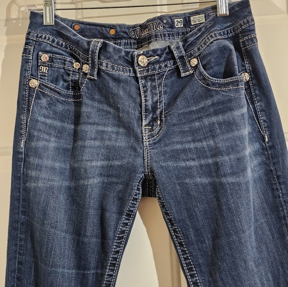 Women's Miss Me Jeans with Embroidered Cross Design - Picture 11 of 16